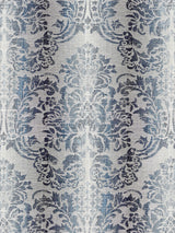 Scalamandre SC 000427093 INDIGO SORRENTO LINEN DAMASK Fabric - Eade's Wallpaper