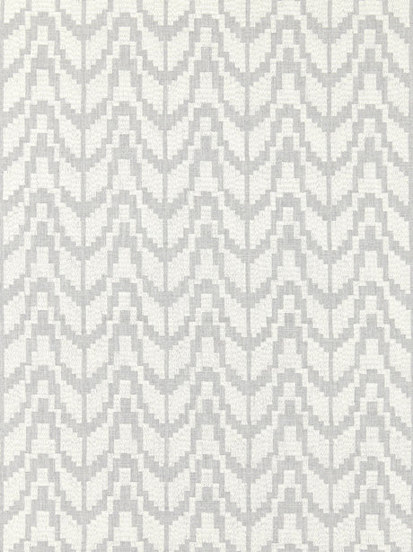 Scalamandre SC 000427103 PEARL CHEVRON EMBROIDERY Fabric - Eade's Wallpaper