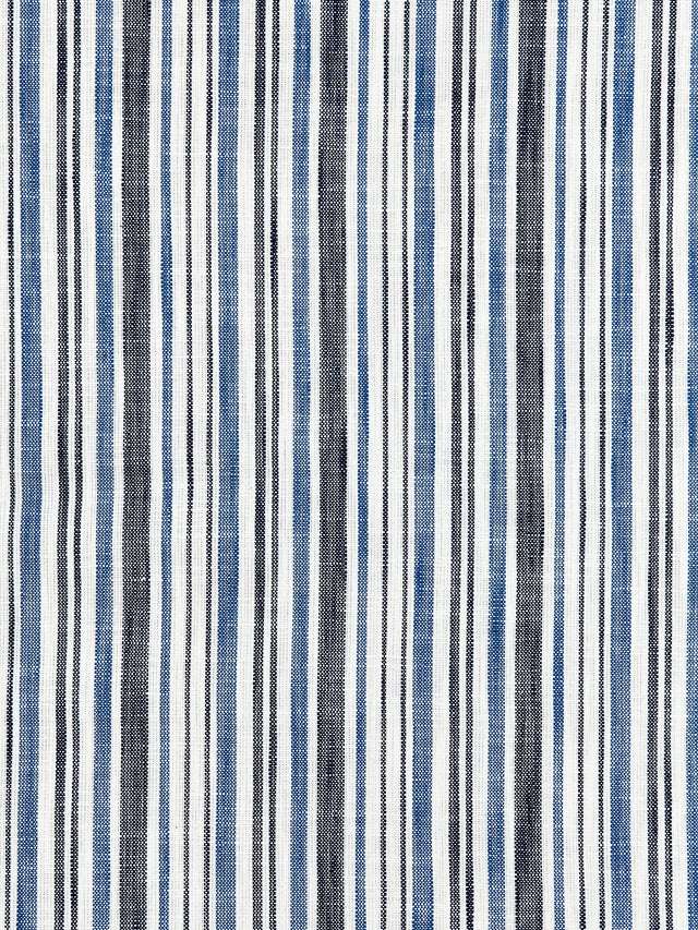 Scalamandre SC 000427116 MARINE BLUE PEMBROKE STRIPE Fabric - Eade's Wallpaper