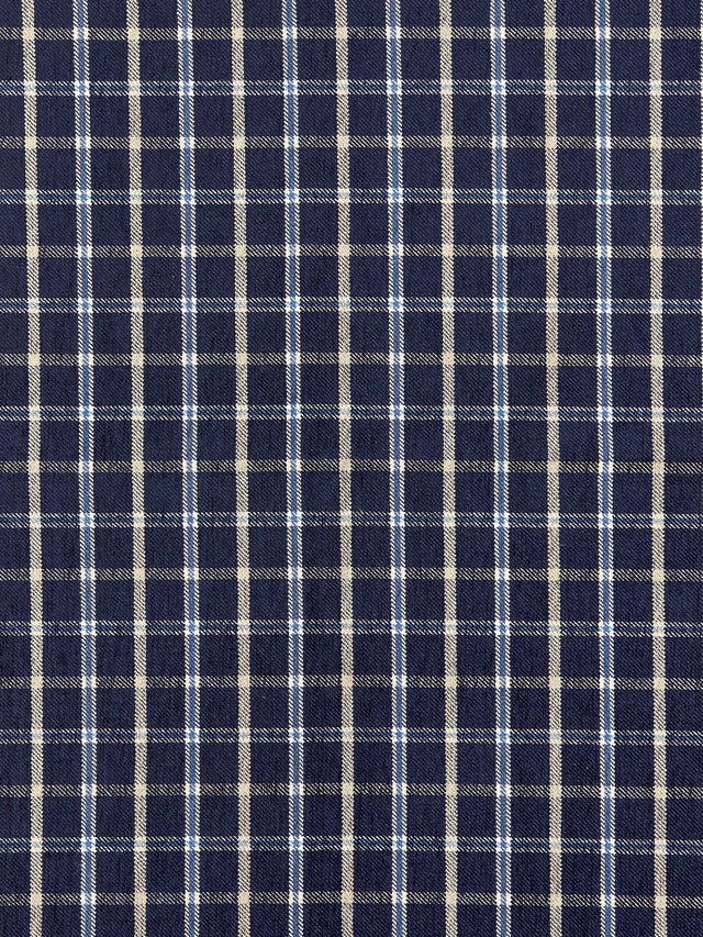 Scalamandre SC 000427121 NAVY BRISTOL PLAID Fabric - Eade's Wallpaper