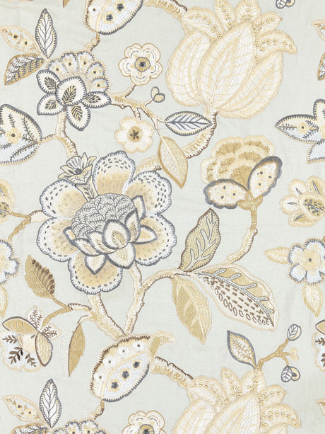Scalamandre SC 000427126 MINERAL COROMANDEL EMBROIDERY Fabric - Eade's Wallpaper