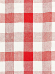 Scalamandre SC 000427135 CORAL WESTPORT LINEN PLAID Fabric - Eade's Wallpaper