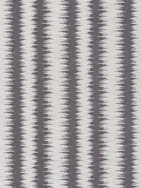 Scalamandre SC 000427138 GRAPHITE KONYA IKAT STRIPE Fabric - Eade's Wallpaper
