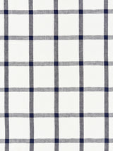 Scalamandre SC 000427152 NAVY WILTON LINEN CHECK Fabric - Eade's Wallpaper