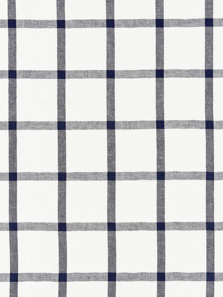 Scalamandre SC 000427152 NAVY WILTON LINEN CHECK Fabric - Eade's Wallpaper