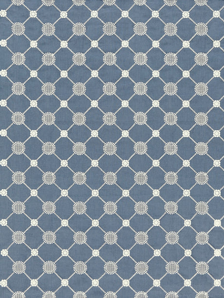 Scalamandre SC 000427161 COPENHAGEN BLUE GUSTAVIAN DIAMOND Fabric - Eade's Wallpaper