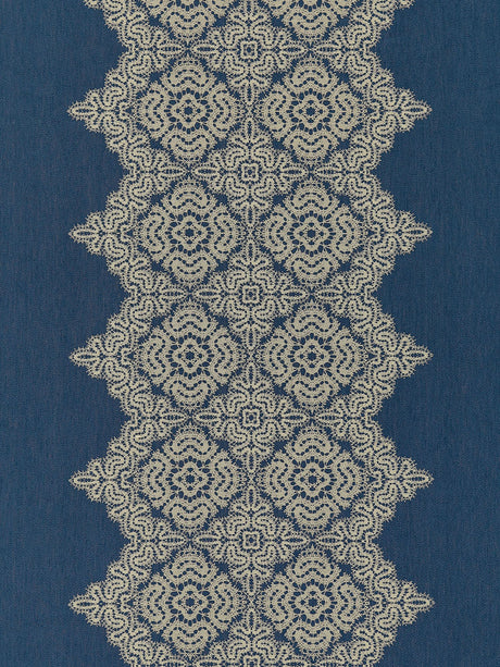 Scalamandre SC 000427168 INDIGO JOSEPHINE Fabric - Eade's Wallpaper