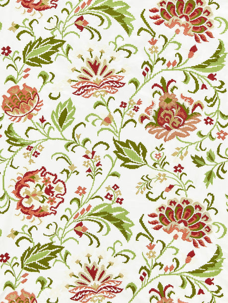 Scalamandre SC 000427173 BLOSSOM DELPHINE EMBROIDERY Fabric - Eade's Wallpaper