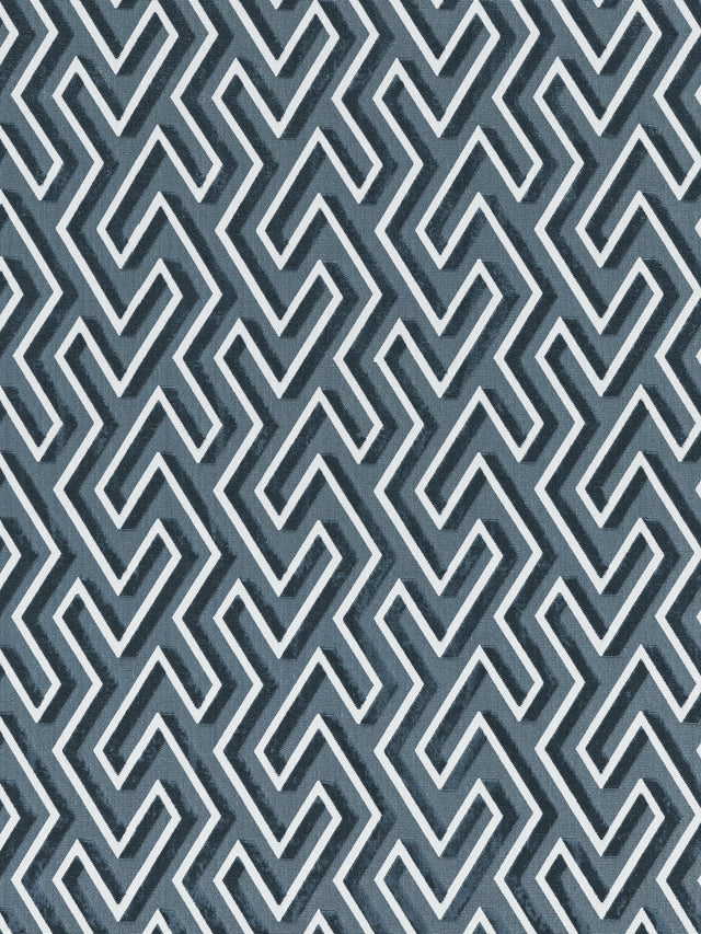 Scalamandre SC 000427237 THUNDER MAZE VELVET Fabric - Eade's Wallpaper