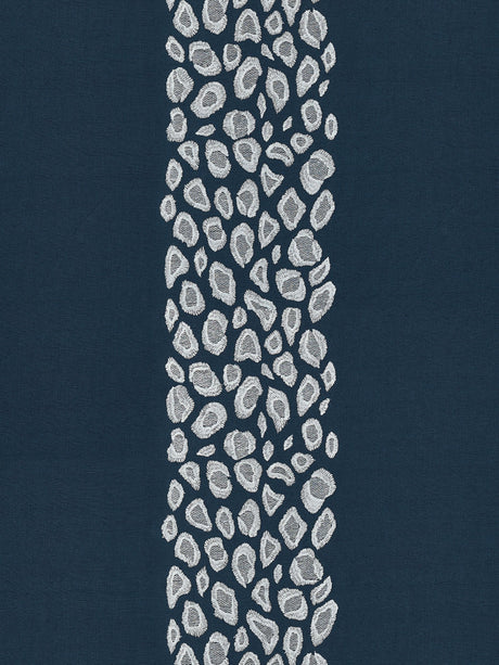 Scalamandre SC 000427255 MIDNIGHT CATWALK EMBROIDERY Fabric - Eade's Wallpaper