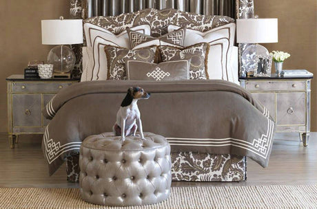 Scalamandre SC 00046218M TAUPE RESIST PRINT Fabric - Eade's Wallpaper