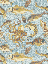 Scalamandre SC 0004WP81545 OCHRES & AQUA MIKONOS WALLPAPER - Eade's Wallpaper