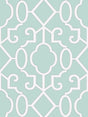 Scalamandre SC 0004WP88356 AQUAMARINE MING FRETWORK WALLPAPER - Eade's Wallpaper