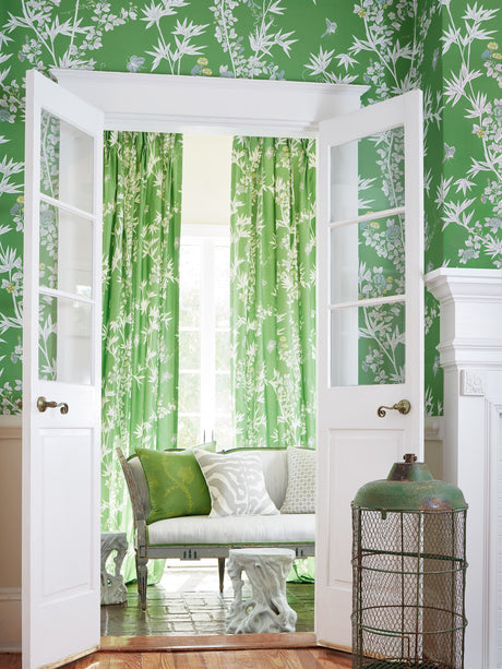 Scalamandre SC 0004WP88375 JADE JARDIN DE CHINE WALLPAPER - Eade's Wallpaper