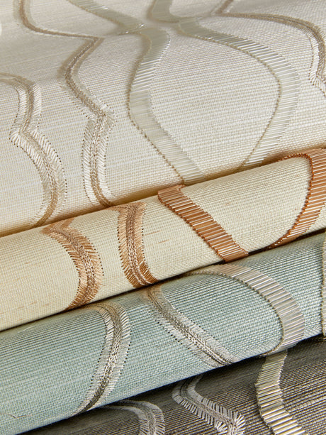Scalamandre SC 0004WP88447 STERLING VALENTINA EMBELLISHED SISAL WALLPAPER - Eade's Wallpaper