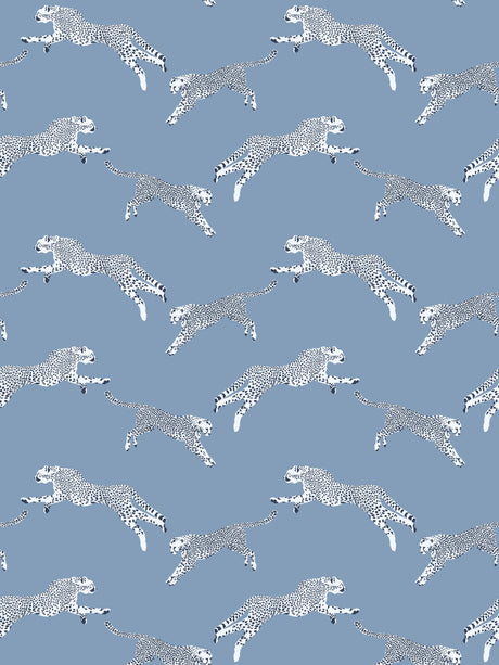 Scalamandre SC 0004WP88449 CLOUD NINE LEAPING CHEETAH WALLPAPER - Eade's Wallpaper