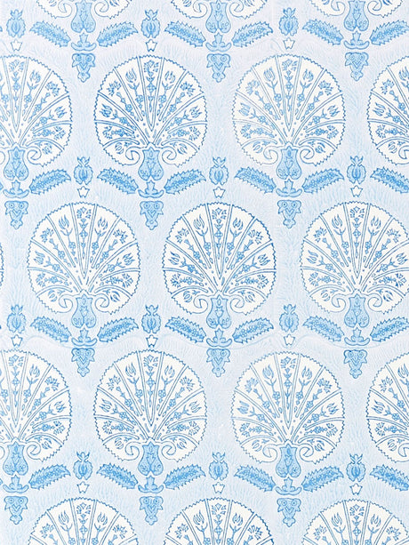 Scalamandre SC 0004WP88560 SKY KARANFIL BLOCK PRINT WALLPAPER - Eade's Wallpaper