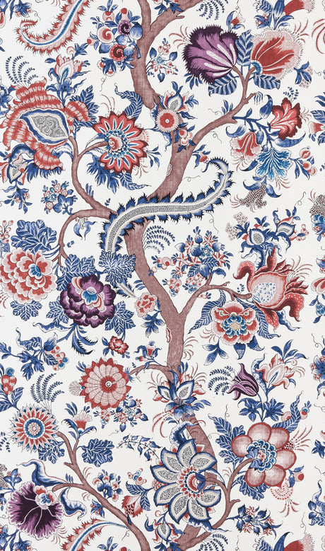 Scalamandre SC 0004WP88561 RED MULTI METROPOLITAN PALAMPORE WALLPAPER - Eade's Wallpaper