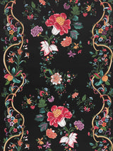 Scalamandre SC 0004WP88566 ONYX RUBY CAMELLIA TRELLIS WALLPAPER - Eade's Wallpaper