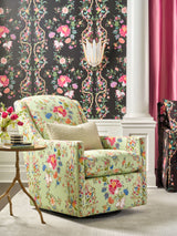 Scalamandre SC 0004WP88566 ONYX RUBY CAMELLIA TRELLIS WALLPAPER - Eade's Wallpaper