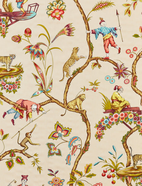 Scalamandre SC 000516211 ECRU CHINOISE EXOTIQUE COTTON PRINT Fabric - Eade's Wallpaper