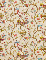Scalamandre SC 000516211 ECRU CHINOISE EXOTIQUE COTTON PRINT Fabric - Eade's Wallpaper