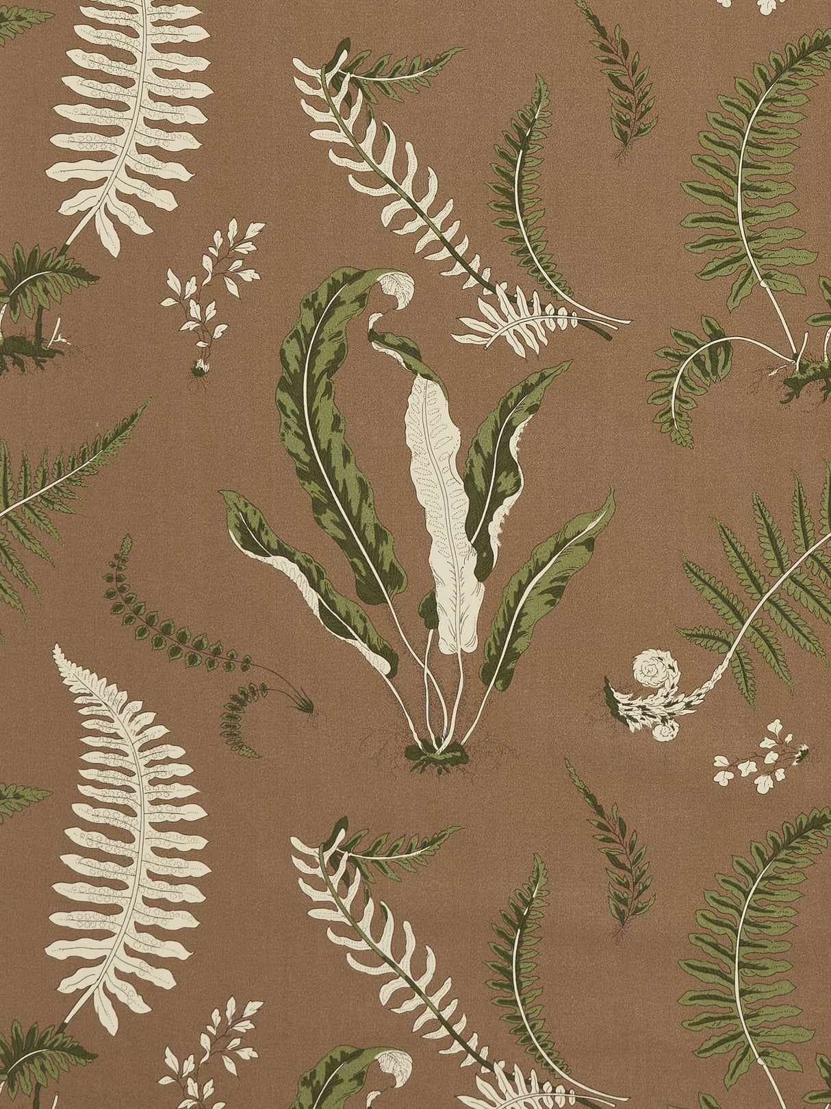 Scalamandre SC 000516425 GREENS ON BROWN ELSIE DE WOLFE OUTDOOR Fabric - Eade's Wallpaper