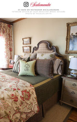 Scalamandre SC 000516430 TURKEY RED ON LIME PONDICHERRY COTTON PRINT Fabric - Eade's Wallpaper