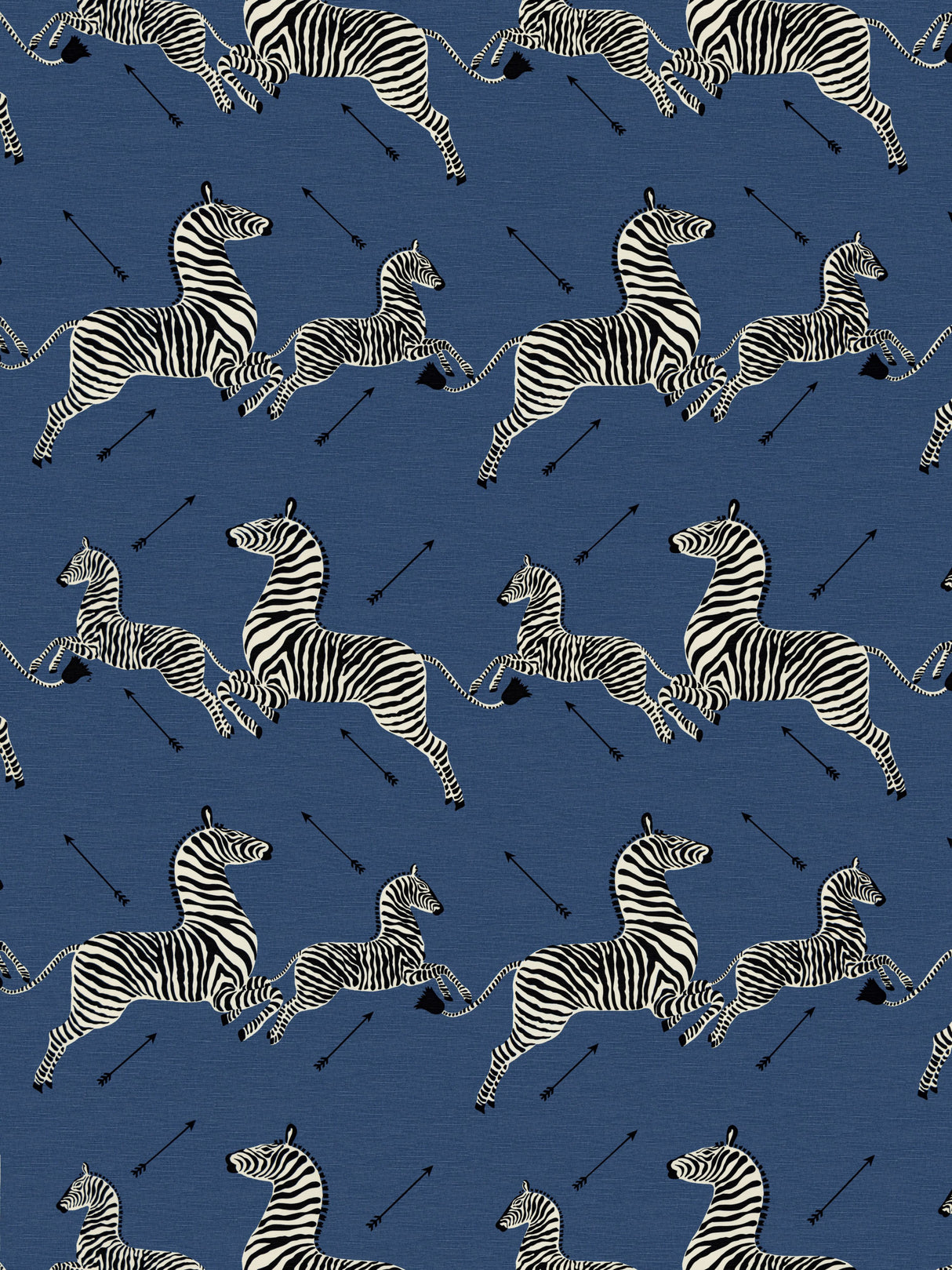Scalamandre SC 000516496M DENIM ZEBRAS - FABRIC Fabric - Eade's Wallpaper