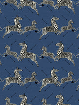 Scalamandre SC 000516496M DENIM ZEBRAS - FABRIC Fabric - Eade's Wallpaper