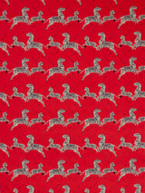 Scalamandre SC 000516641 MASAI RED ZEBRAS PETITE Fabric - Eade's Wallpaper