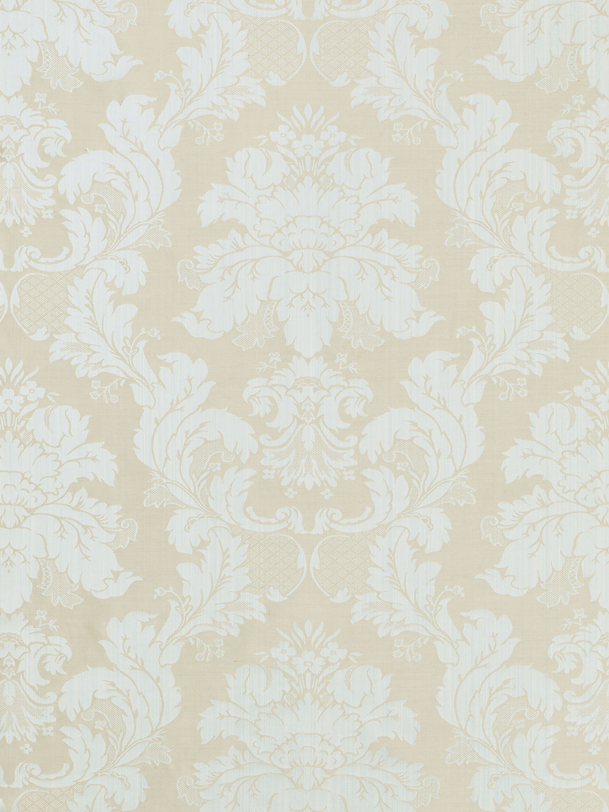 Scalamandre SC 000520166M MIST GREY ON BLUE STRIE DAMASCO SIENESE Fabric - Eade's Wallpaper