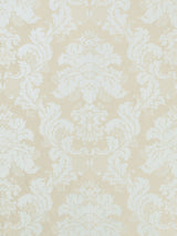 Scalamandre SC 000520166M MIST GREY ON BLUE STRIE DAMASCO SIENESE Fabric - Eade's Wallpaper
