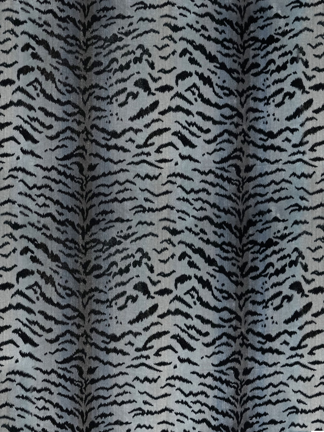 Scalamandre SC 000526167MMA SILVER & BLACK TIGRE Fabric - Eade's Wallpaper