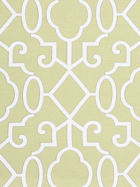 Scalamandre SC 000527012 PEAR MING FRETWORK Fabric - Eade's Wallpaper