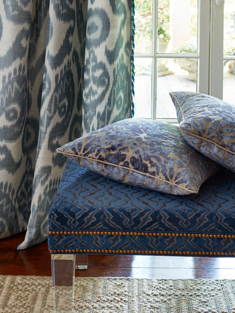 Scalamandre SC 000527084 INDIGO PALAZZO VELVET Fabric - Eade's Wallpaper