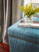 Scalamandre SC 000527095 PEACOCK SUTTON STRIE WEAVE Fabric - Eade's Wallpaper