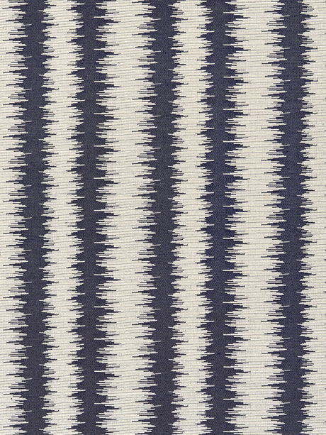Scalamandre SC 000527138 INDIGO KONYA IKAT STRIPE Fabric - Eade's Wallpaper
