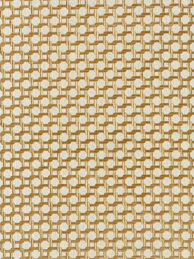 Scalamandre SC 000527140 BRONZE LINK EMBROIDERY Fabric - Eade's Wallpaper