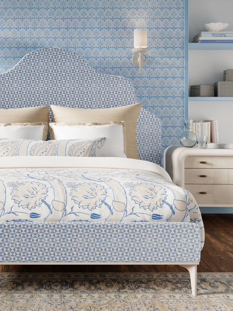 Scalamandre SC 000527324 BLUEBELL PARLOR VELVET Fabric - Eade's Wallpaper