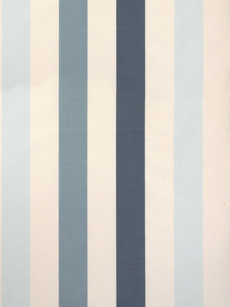 Scalamandre SC 000530100M BLUE & CREAM LA VALLIERE RAYURE Fabric - Eade's Wallpaper