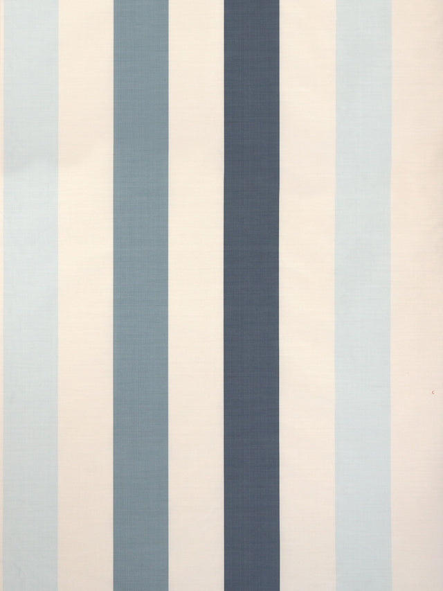 Scalamandre SC 000530100M BLUE & CREAM LA VALLIERE RAYURE Fabric - Eade's Wallpaper