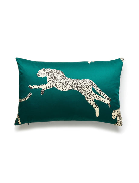 Scalamandre SC 0005LCHEETPIL LEAPING CHEETAH LUMBAR PILLOW -