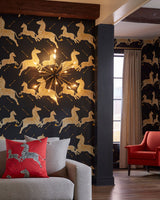 Scalamandre SC 0005WP81388M BLACK ZEBRAS - WALLPAPER - Eade's Wallpaper