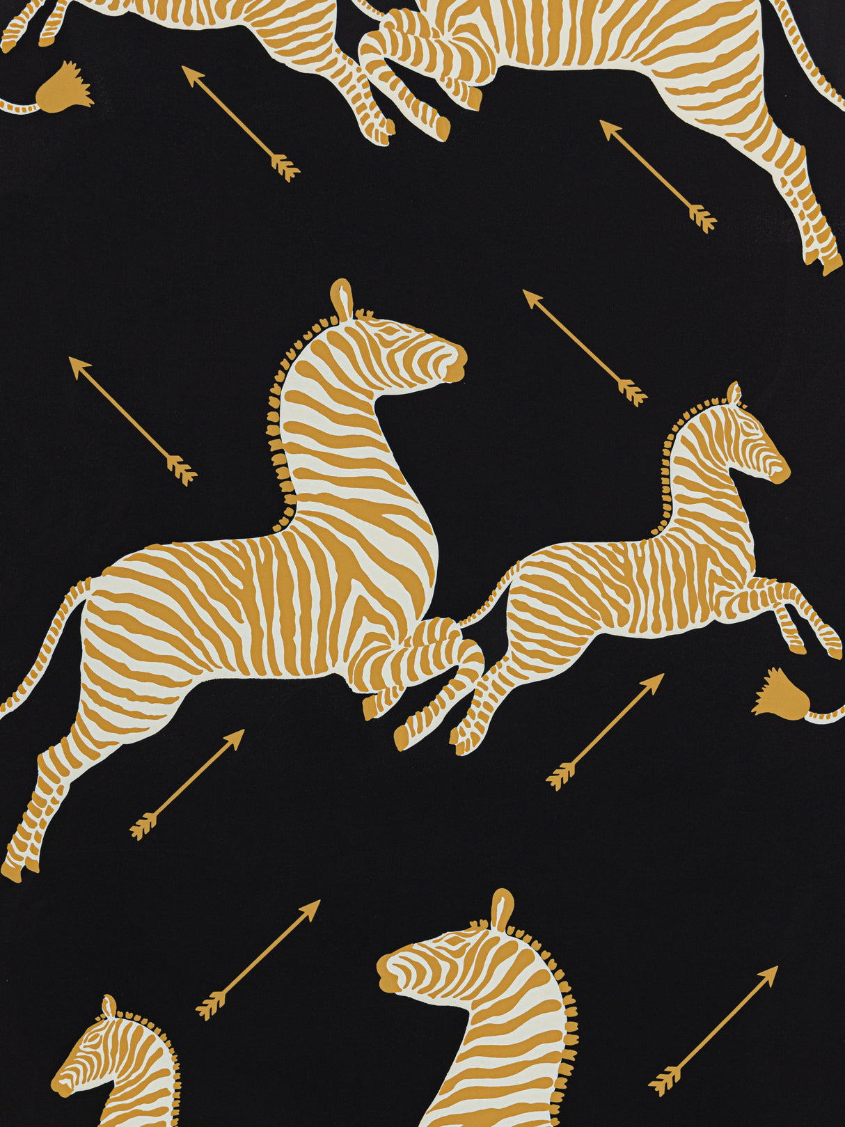 Scalamandre SC 0005WP81388M BLACK ZEBRAS - WALLPAPER - Eade's Wallpaper