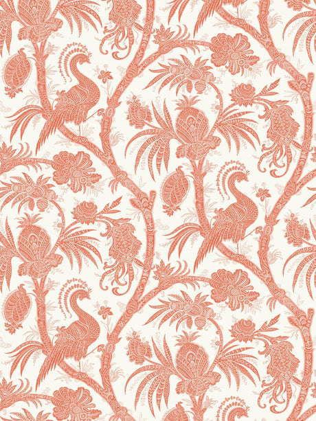 Scalamandre SC 0005WP88355 MANDARIN BALINESE PEACOCK WALLPAPER - Eade's Wallpaper