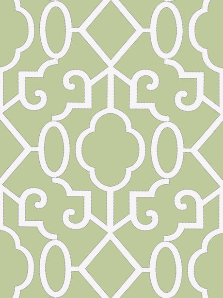Scalamandre SC 0005WP88356 PEAR MING FRETWORK WALLPAPER - Eade's Wallpaper