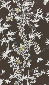 Scalamandre SC 0005WP88375 ESPRESSO JARDIN DE CHINE WALLPAPER - Eade's Wallpaper