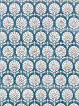 Scalamandre SC 0005WP88560 INDIGO KARANFIL BLOCK PRINT WALLPAPER - Eade's Wallpaper