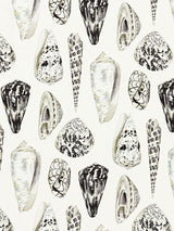 Scalamandre SC 000616397 GRAPHITE COQUINA LINEN PRINT Fabric - Eade's Wallpaper